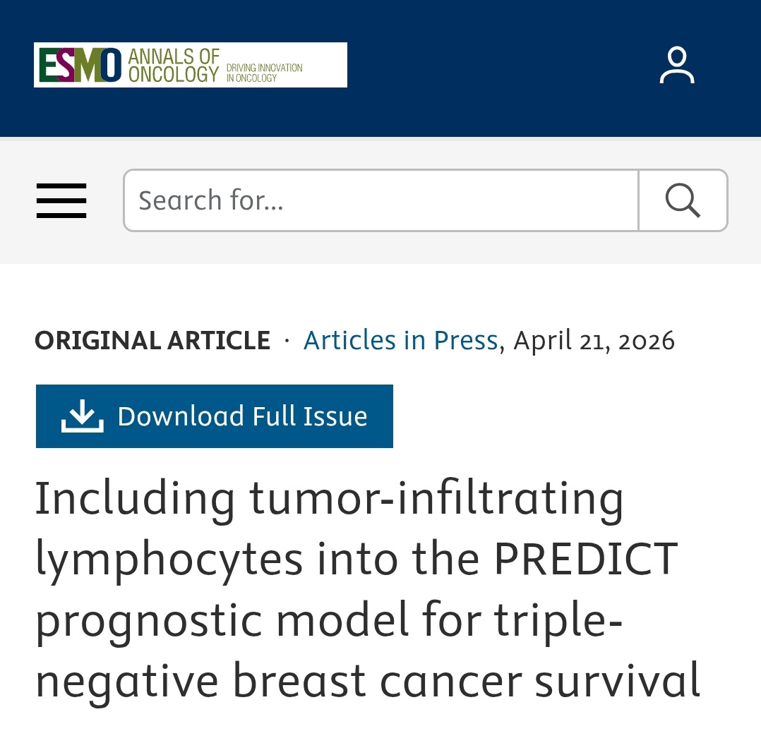 Dr_Oncologista's tweet image. Integrating stromal tumor infiltrating lymphocytes into the PREDICT model (PREDICT_sTILs) in early TNBC (n=3698) maintains robust calibration (O/E close to 1) with stable discrimination (AUC around 0.74).
 annalsofoncology.org/article/S0923-…

@OncoAlert #bcsm @Annals_Oncology #BreastCancer