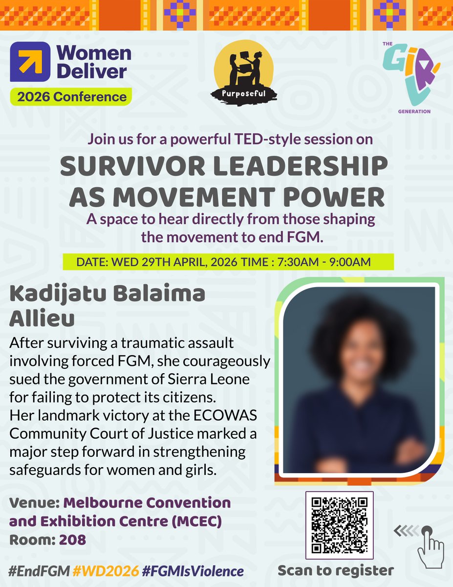 TheGirlGen's tweet image. Discover the journeys behind our @WomenDeliver  curated TED Talks speakers.Learn more about the powerful contributions they’ve made to the #EndFGM movement, and the impact they continue to drive through courage, advocacy, and leadership. Join us in celebrating their work and the
