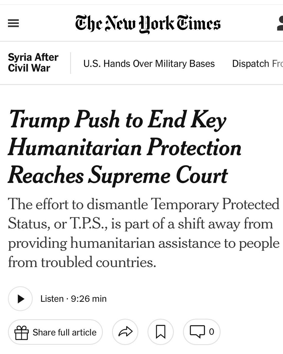 Young25Tim's tweet photo. Essential reporting from @jazmineulloa and @mirjordan about the attempted dismantling of TPS headed to SCOTUS, but also this administration’s wider backsliding on US humanitarian commitments — featuring insight from @KrishVignarajah of @GlobalRefuge 👇

https://t.co/YwEWz3BGsE https://t.co/WjZ5u5xIzk
