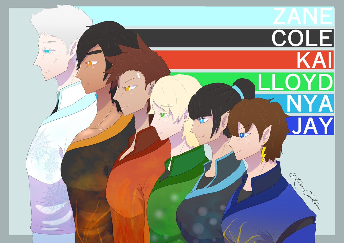 うちの忍者たちの身長差

#ninjago
