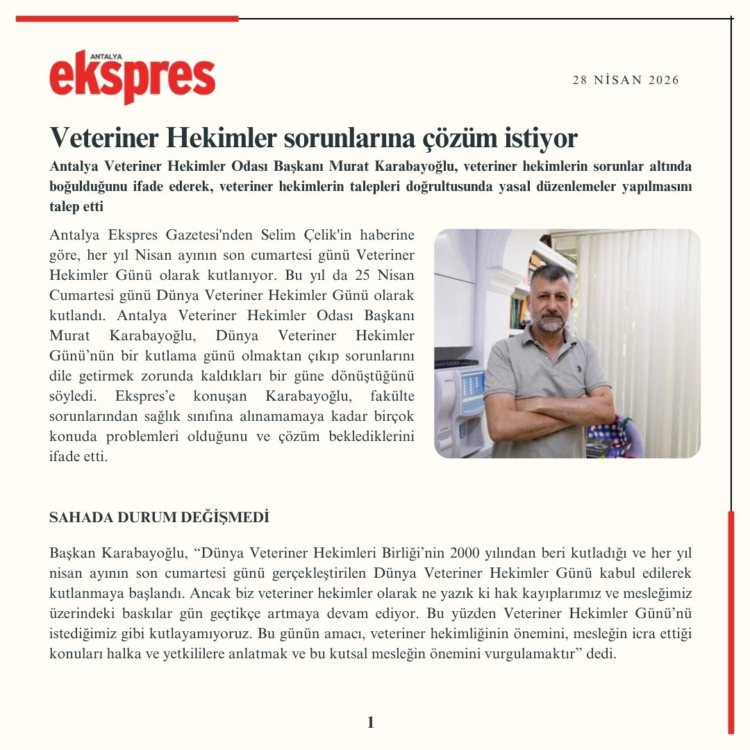 Antalya Veteriner Hekimler Odası tweet media