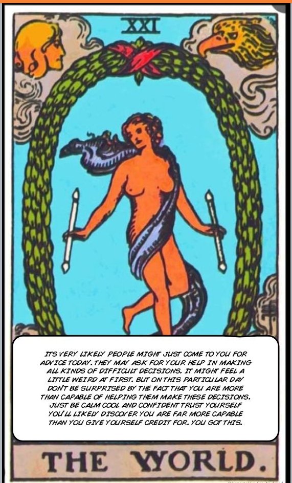 mark45xxx's tweet image. CARD OF THE DAY THE WORLD #tarot #tarotcards #tarotcardreading fiverr.com/markbradley/do…