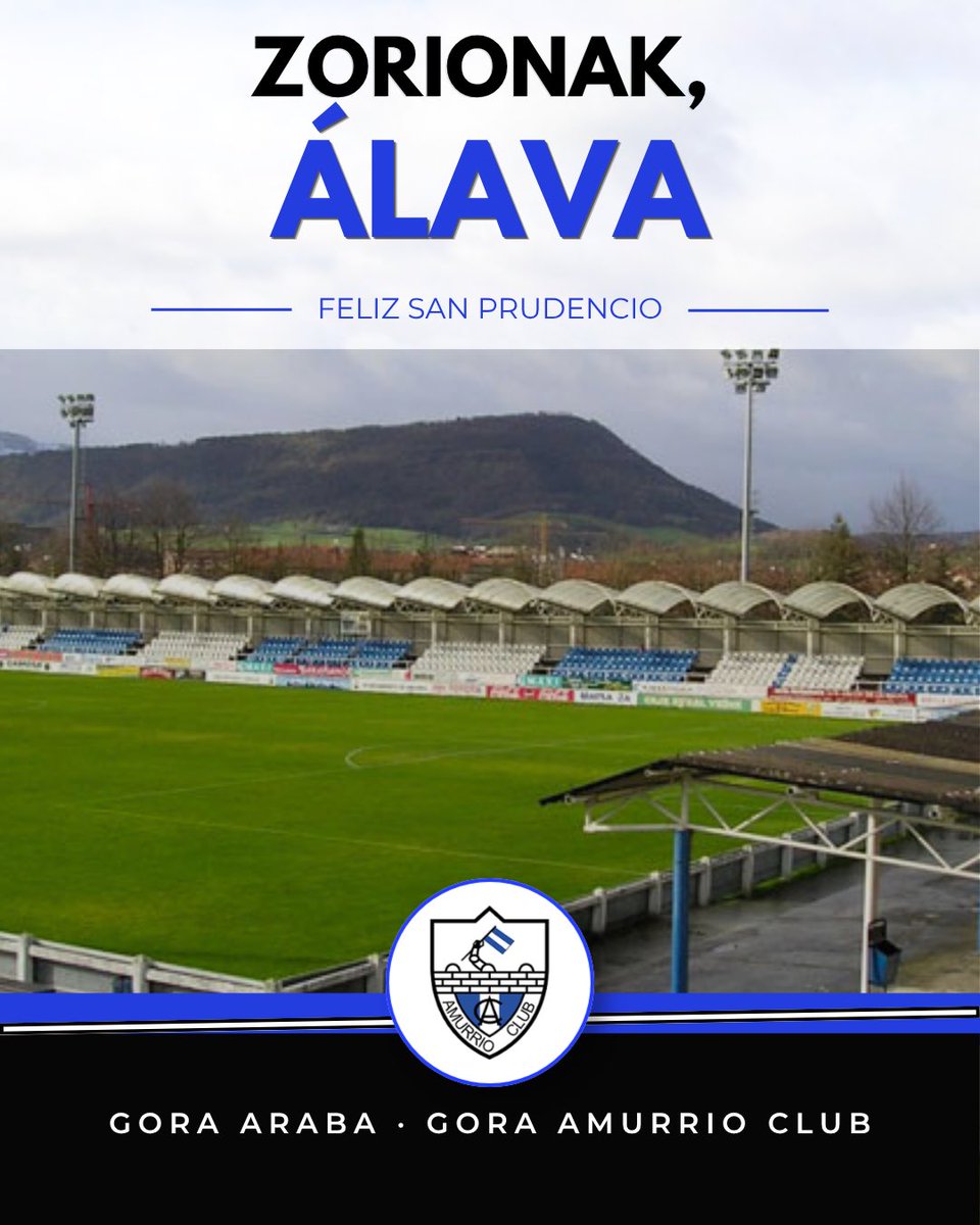 AmurrioClub's tweet photo. Zorionak, Álava. Feliz San Prudencio.
Desde el Amurrio club queremos felicitar este día a todos los alaveses y alavesas. Una fecha para celebrar nuestra tierra, nuestras tradiciones y eorgullo de pertenecer a Álava.
Gora San Prudentzio!
Gora Araba!
#SanPrudencio #Araba #Amurrio https://t.co/Nvlnrg1U5K