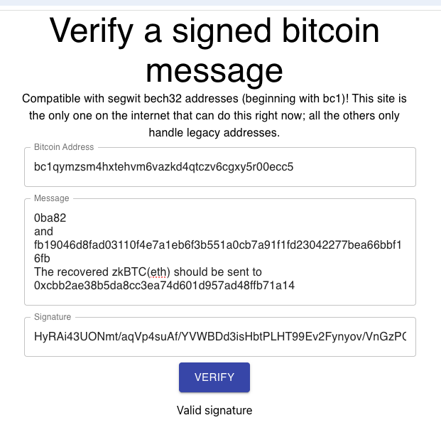 LightecAI's tweet photo. Quick update: We have made contact with the user (@DFabi83856, replied here earlier) and verified his or her address (both Bitcoin and Ethereum). Refund will happen once we have closed the bridge. 

A minor correction though, the zkBTC sent to the wrong address remains unrecoverable. It is the corresponding btc that will be sent to the original address (bc1qymzsm4hxtehvm6vazkd4qtczv6cgxy5r00ecc5). Thank you all for your kind attention.