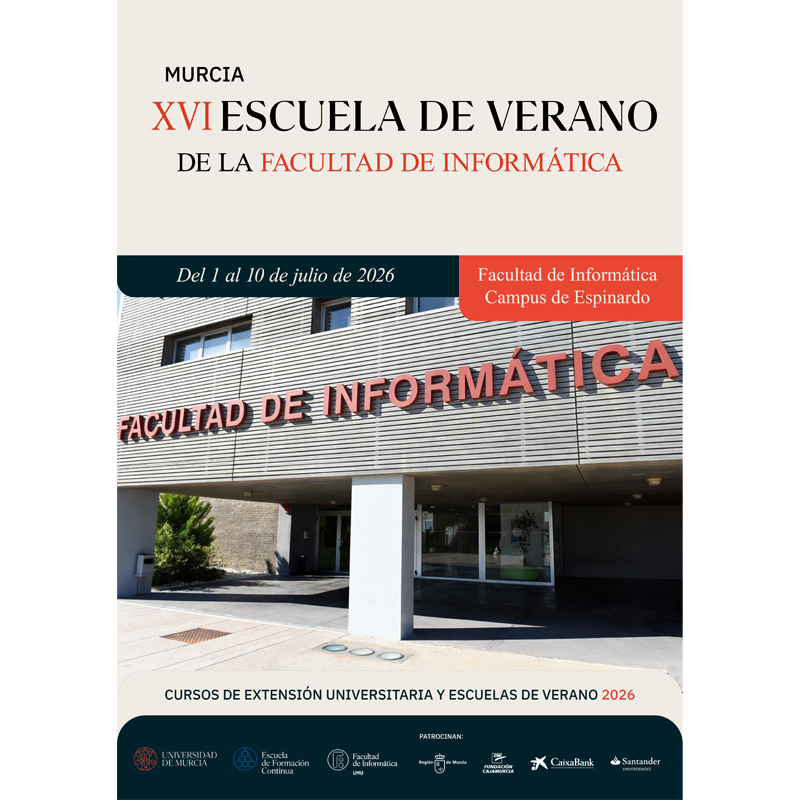 extensionumu's tweet photo. #CursosUMU
XVI #EscueladeVerano de la Facultad de Informática 

🗓️1-10 julio, @informaticaumu 
🌐Programa: https://t.co/6ykQgBbJDm
🔴 Dirigida a preuniversitarios

#arduino #programación #ordenadores #umu #robótica #videojuegos #ciberseguridad https://t.co/gXfOHJo7Qb