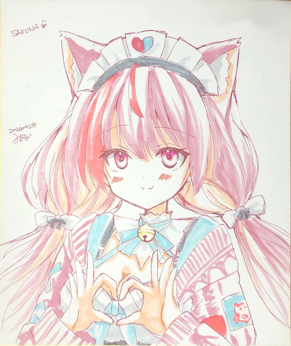 明日持っていくさくなちゃんの色紙描けた！ #さくなあーと