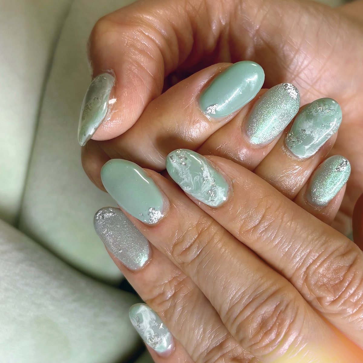hirominomund's tweet image. 𝙃𝙚𝙧𝙚 𝙬𝙞𝙩𝙝 𝙢𝙚 🧚🏻
*
#nails #newnails #naildesign #springnails #jade
