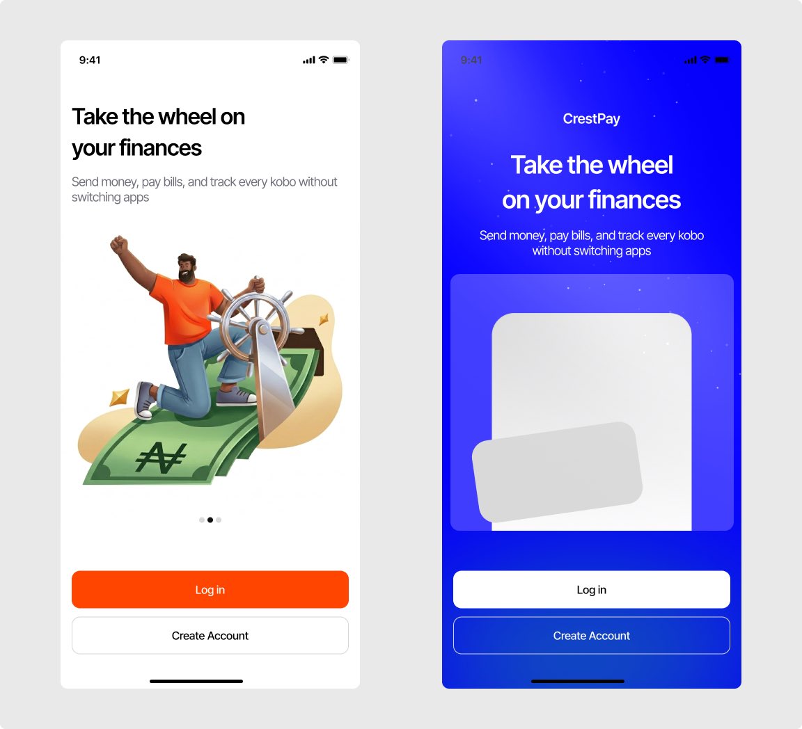 OLA_UIX's tweet photo. Still testing for onboarding styles https://t.co/EgTNWXahch