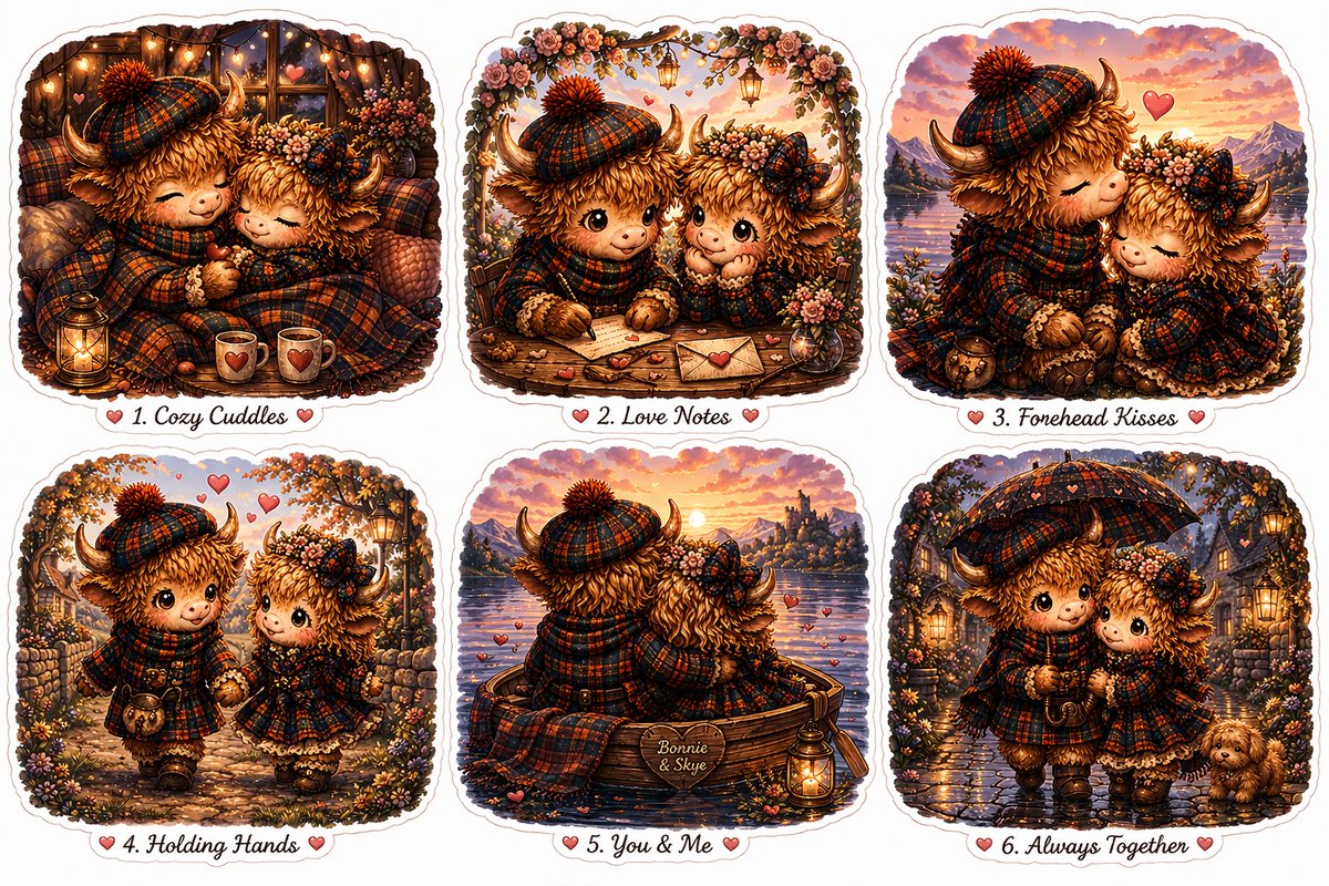 ZCooke4586's tweet image. Check out my latest product: payhip.com/b/6qBwb   #HighlandCow #CowCouple #CuteStickers #KawaiiArt #DigitalStickers #StickerPack #CuteArt #Cottagecore #CozyAesthetic #RomanticVibes #CuteCouple #FluffyCow #StickerDesign #SmallArtist #ArtForSale #DigitalDownload #WholesomeArt