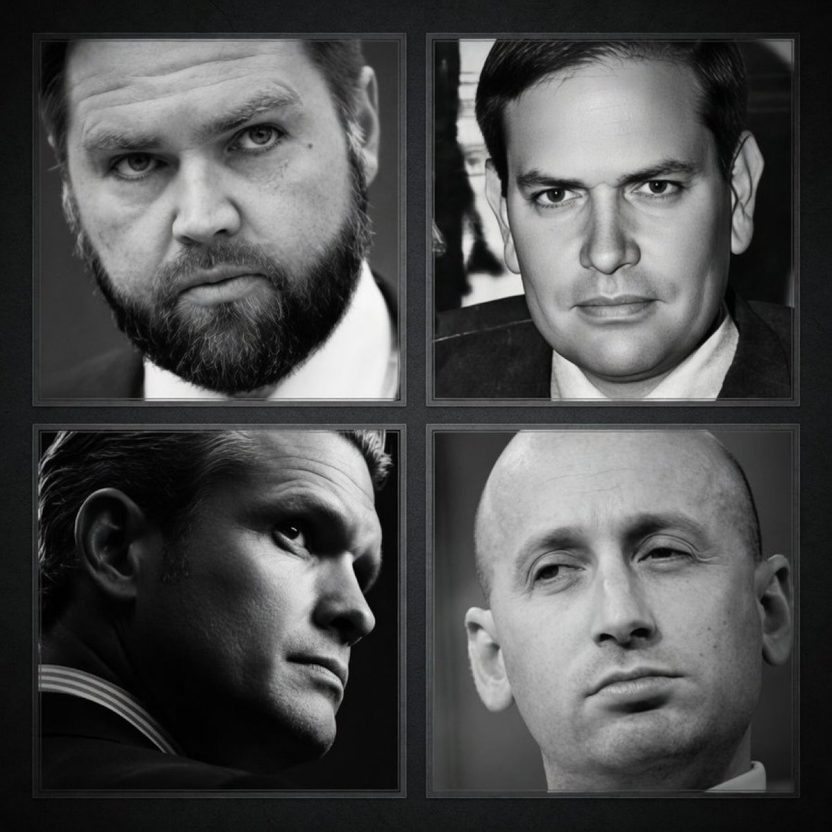 drhossamsamy65's tweet image. JD Vance.
Marco Rubio.
Pete Hegseth.
Stephen Miller.

These are the 4 men that are enabling the incompetent president of the United States to destroy the American democracy ‼️
⛔️Do you agree‼️Yes or no ‼️