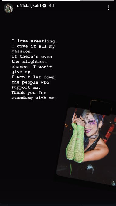WWE is trying everything to silence #WeWantKairi chants &amp; silence Kairi Sand support. Feeding Dave BS info

They muted the audio on #WWERAW , erased Kairi existence with Iyo &amp; Asuka, &amp; are now copyrighting clips of Asuka standing on Iyo &amp; getting emotional. 
What did Kairi do to