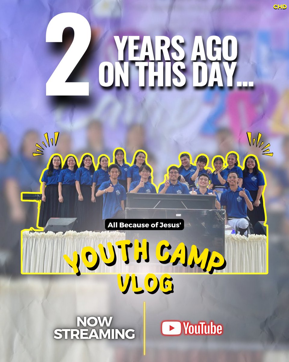 CharlesAaronIS1's tweet image. 📣 2 YEARS AGO ON THIS DAY:

ABJ's Youth Camp Vlog has been released on YOUTUBE!✝️✨

See the anticipated vlog of 2024, NOW STREAMING on YOUTUBE!📣✨

#CHD #ABJYCV #vlogs