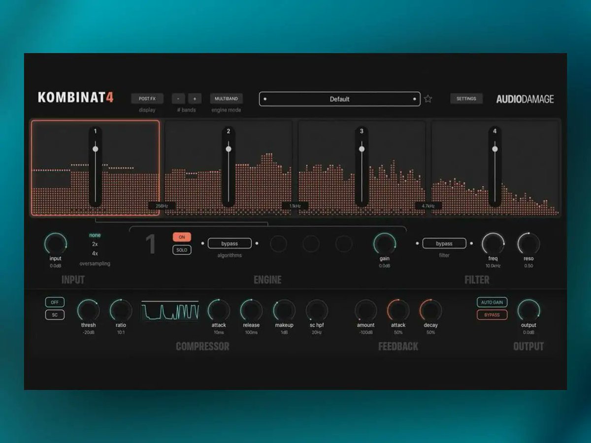 i_music_news's tweet image. Audio Damage drops KOMBINAT4! 🔊 The flagship distortion gets a massive upgrade with 8 frequency bands and 38 engines. Snag it for the $3.99 intro price while it lasts.
imusicnews.com/kombinat4-by-a…

#iOSMusic #Distortion #iPadPro #AUv3 #MusicProduction #AudioDamage #KOMBINAT4