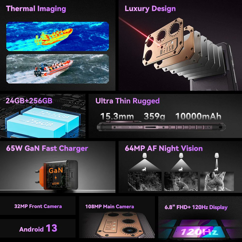 aliexpressbdeal's tweet image. 1640 / 
BIG Promotion #11.11 #blackfriday #cybermonday !!!
IIIF150 Raptor Rugged Smartphone Thermal Imaging 6.8'' FHD 120Hz 10000mAh 12GB RAM 256GB ROM 108MP UltraThin Rugged Android 13

Purchase link: s.click.aliexpress.com/e/_c4K1WDV9

Make your order quickly or ad