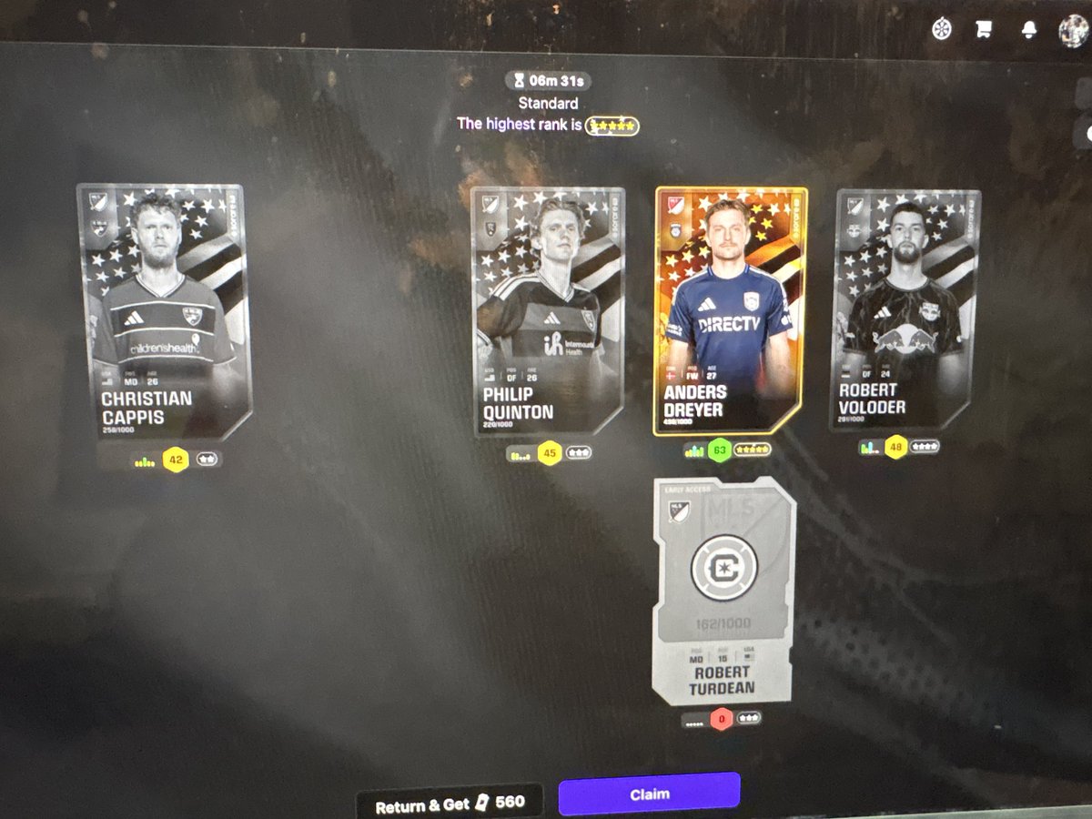 BigBru96's tweet photo. #Sorare gives and takes away!! A couple of incredible MLS crafts this morning and thought I had Messi too 😂 @Sorare @ni2las https://t.co/9OriEB2jTH