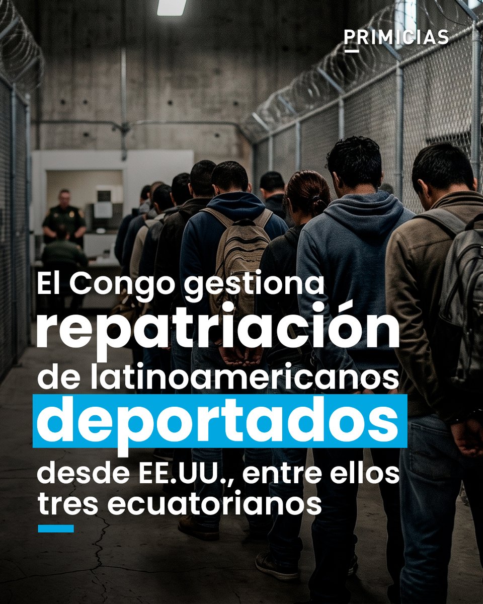 El portavoz de la Presidencia del Congo dijo que se contactaron con los países de origen de los inmigrantes deportados a ese país de África y que espera novedades "en los próximos días". prim.ec/kIHi50YR7ih