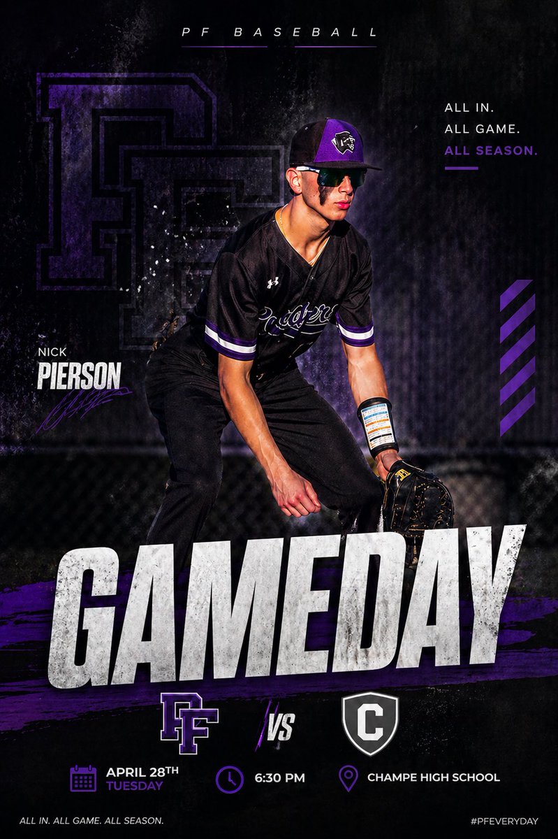 PFHSBaseball's tweet photo. Game Day! 🐾

Potomac Falls vs  John Champe

Varsity: Away
JV: Home

⏰ First pitch: 6:30 pm

@PFannouncements https://t.co/5xrzQ7KxXC
