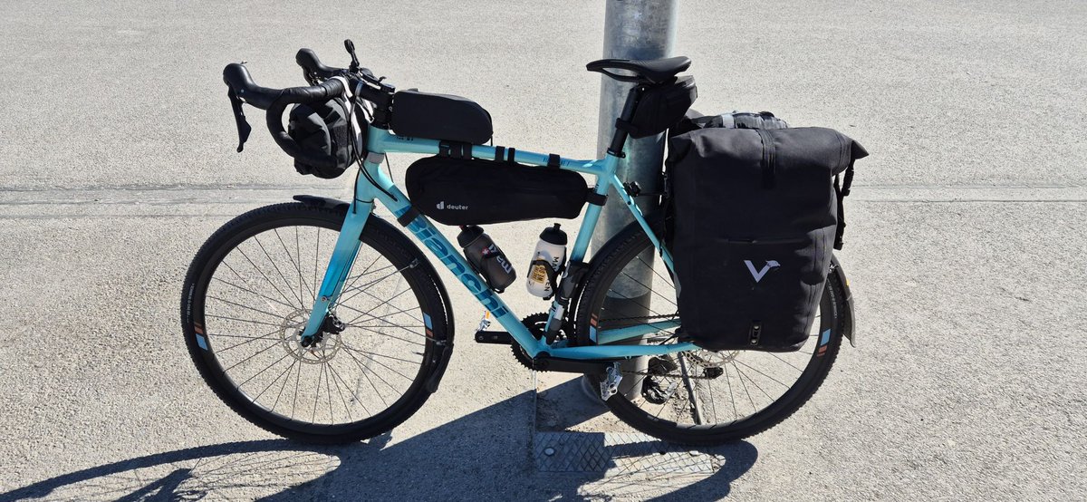 H2Train's tweet photo. 🔊 H2TRAIN “lab-to-road” is underway: Annika Hangleiter rides from Germany to Finland, combining gravel biking, bikepacking and public transport to connect lab research with real-world digital health. Wearables, biometric data and EU collaboration in motion 🚴‍♀️ https://t.co/fWvzGGQBlx