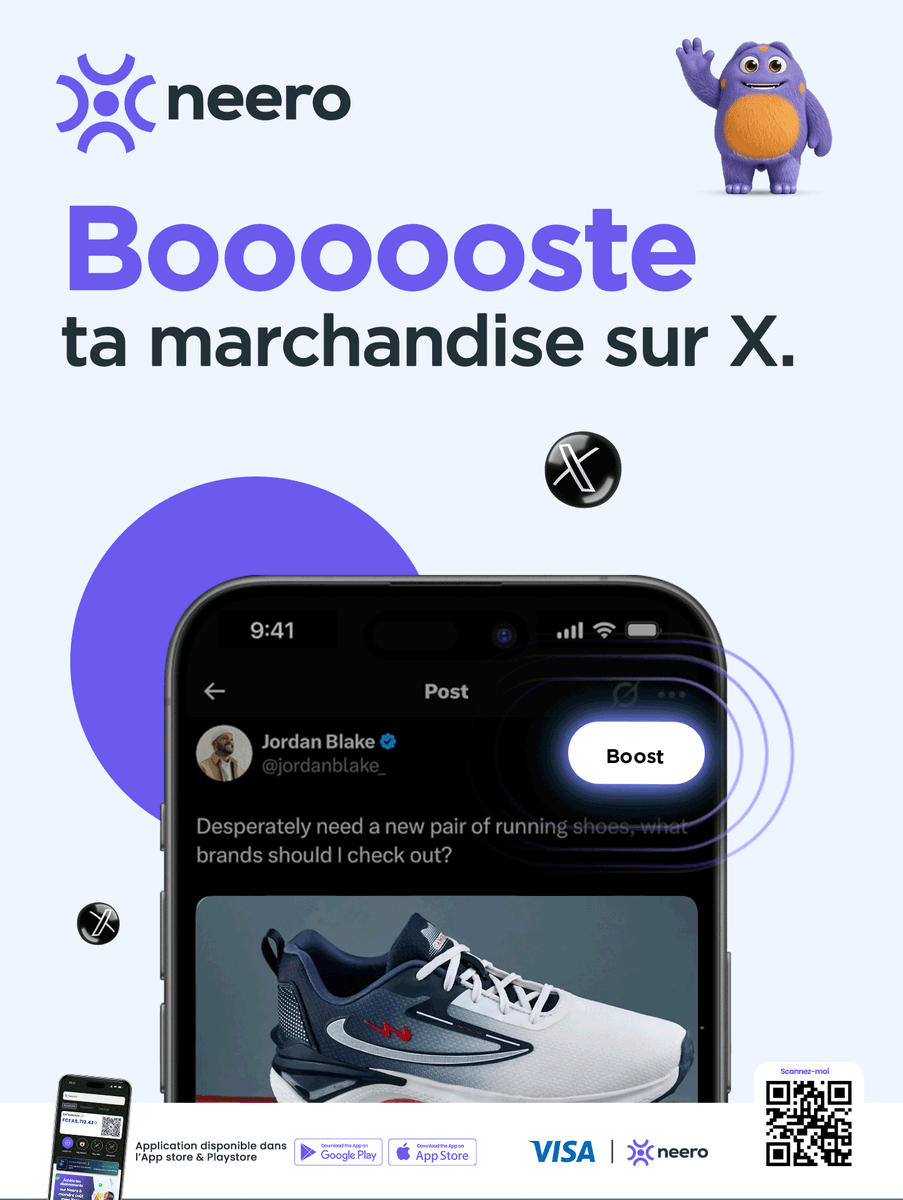neero_cm's tweet image. 𝐌𝐚𝐢𝐧𝐭𝐞𝐧𝐚𝐧𝐭 𝐪𝐮𝐞 𝐭𝐨𝐧 𝐛𝐚𝐝𝐠𝐞 𝐛𝐥𝐞𝐮 𝐗 𝐞𝐬𝐭 𝐚𝐜𝐭𝐢𝐯𝐞́ 𝐠𝐫𝐚̂𝐜𝐞 𝐚̀ 𝐭𝐚 𝐜𝐚𝐫𝐭𝐞 𝐕𝐢𝐬𝐚 𝐍𝐞𝐞𝐫𝐨💳, tes marchandises  peuvent etre boostées et priorisées.

Plus de visibilité, plus d'engagement !
#NeeroVisaCard #XPremium #Boost