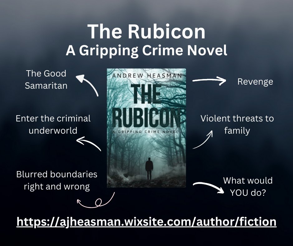 HeasmanAuthor's tweet image. The Rubicon: A Gripping Crime Novel - UK readers - amazon.co.uk/Rubicon-Grippi…… US readers - amazon.com/gp/product/B08…… Available worldwide via #Amazon #FREE for #KindleUnlimited #Kindle #paperback #CrimeFiction #books #Novel #NewRelease #UKcrime #revenge
#BookTwitter