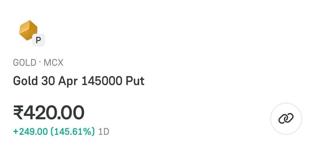 name_hidden01's tweet image. 420 💥💥💥💥

Entry at 300 (capital 30000)
Now at 420 (profit 12000)

Massive move in #gold #xauusd 
#commodity #crude #usoil #crudeoil #nifty #giftnifty #btst #sensex