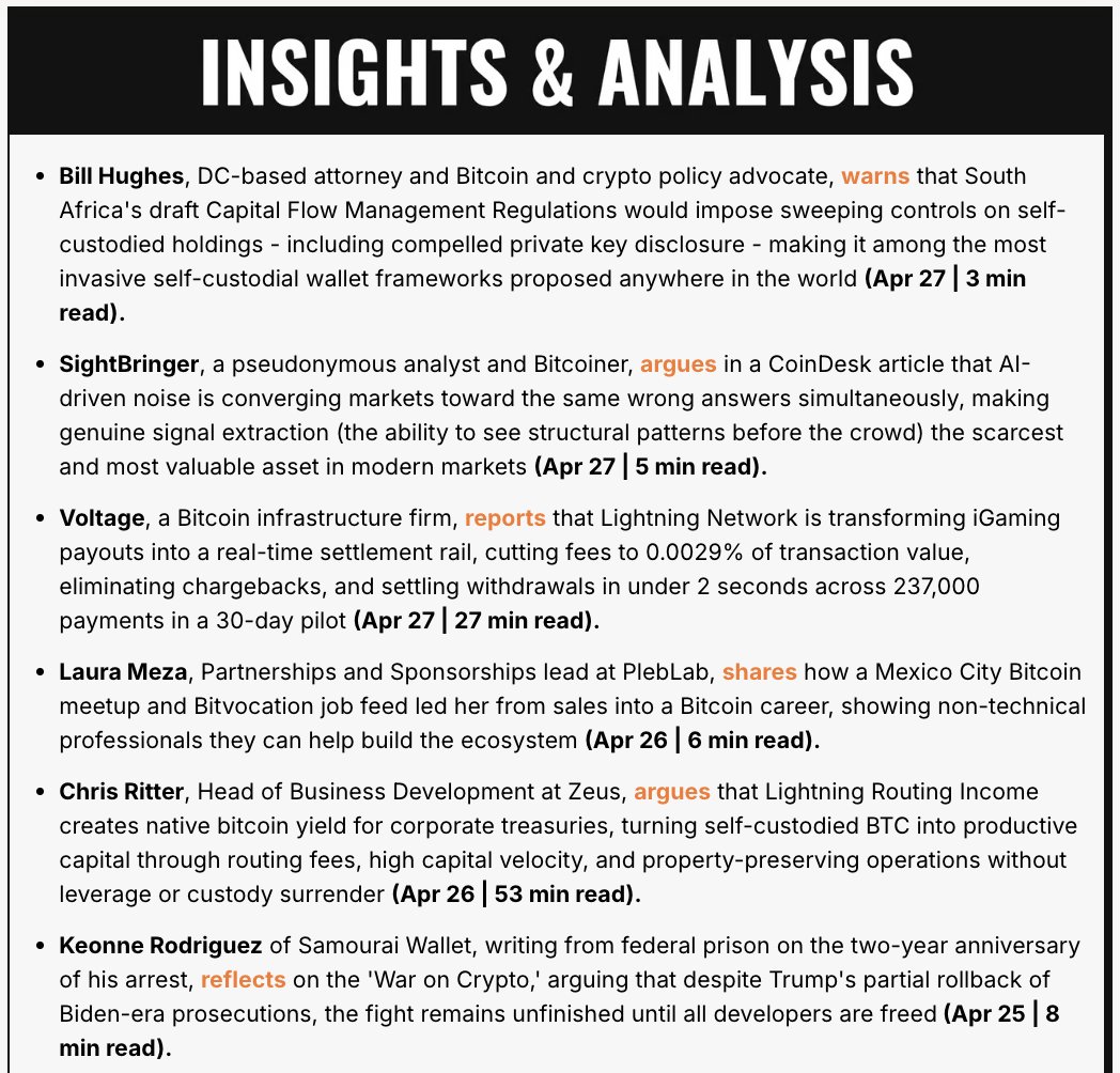 BTCBreakdown's tweet image. Issue #532 of Your Daily Bitcoin Breakdown newsletter is now live! Check out today’s top stories and a sneak peek at the latest Insights &amp;amp; Analysis section. Full issue available here: btcbnews.com/532 #BitcoinOnly