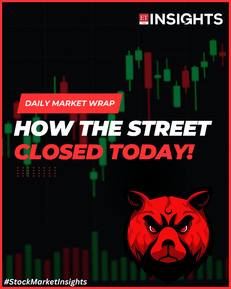 etedge_insights's tweet image. How the markets closed today

#ETEdgeInsights #StockMarketInsights #NSE #BSE #StockMarket #WealthAndFinance #NIFTY50 #SENSEX #Gold #Silver #Gainers #Losers #MarketMoves
