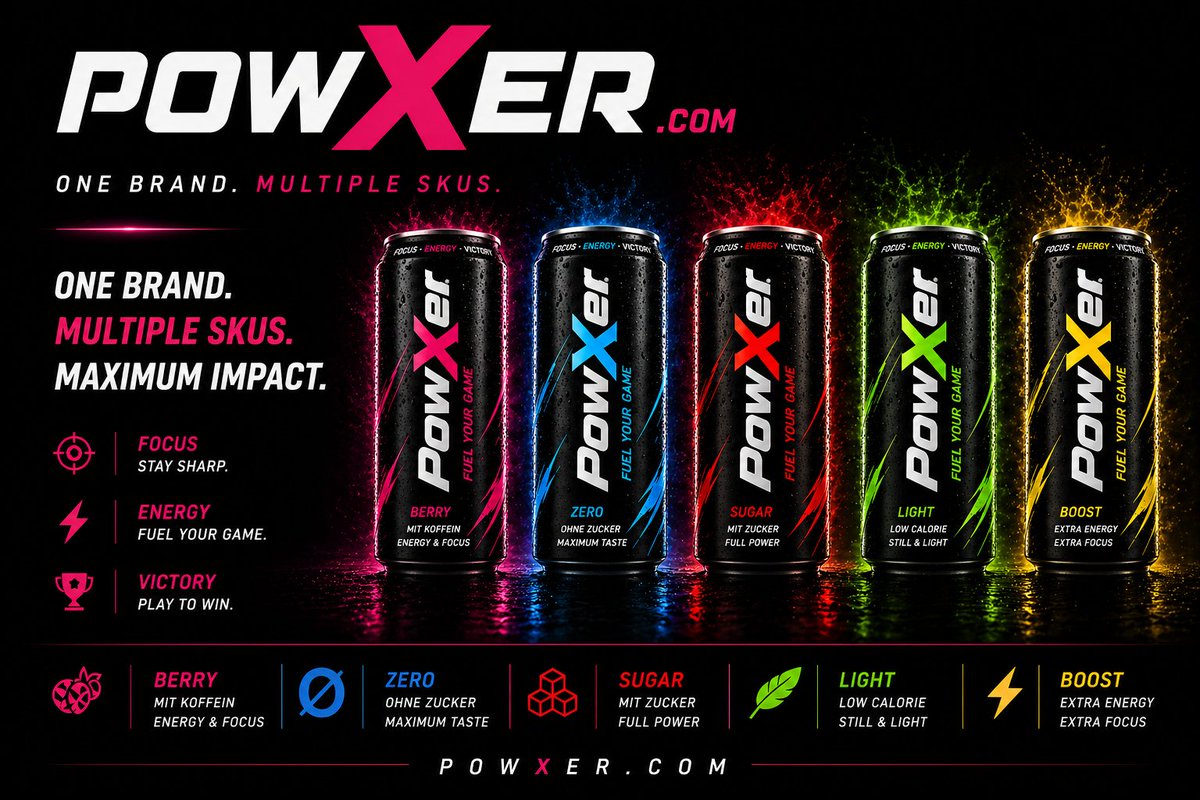 MH2025_Official's tweet image. Built as a system - not just a product.
The X defines the product line. 
Different colors. 
Same brand.

#BeverageIndustry #FMCG #Branding #Startups #Business  #energydrink @RedBull @MonsterEnergy @CocaCola @Nestle