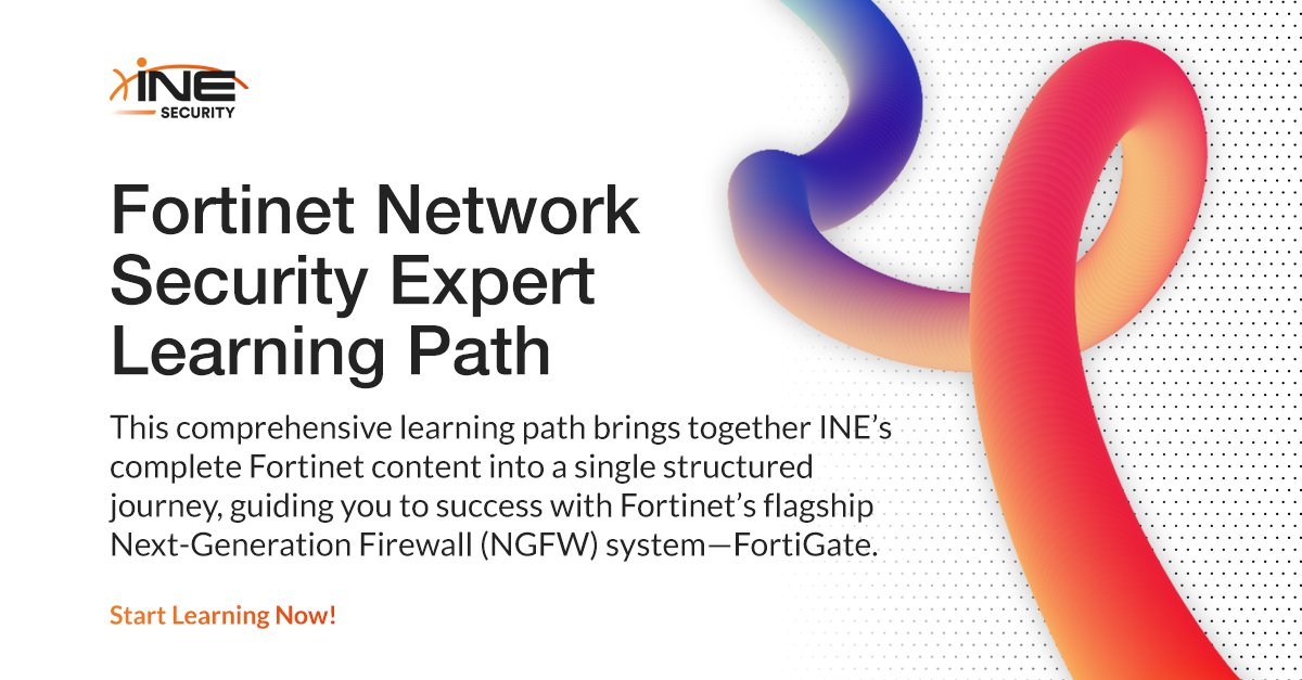 INEsecurity's tweet image. Most firewall training teaches features. Few prepare you for real world security. 🛡️

This Fortinet path covers FortiGate, NGFW, labs, management tools, and cert prep from FCF to FCX.

Explore it: bit.ly/4e3tWYR

#Fortinet #NetworkSecurity #Cybersecurity