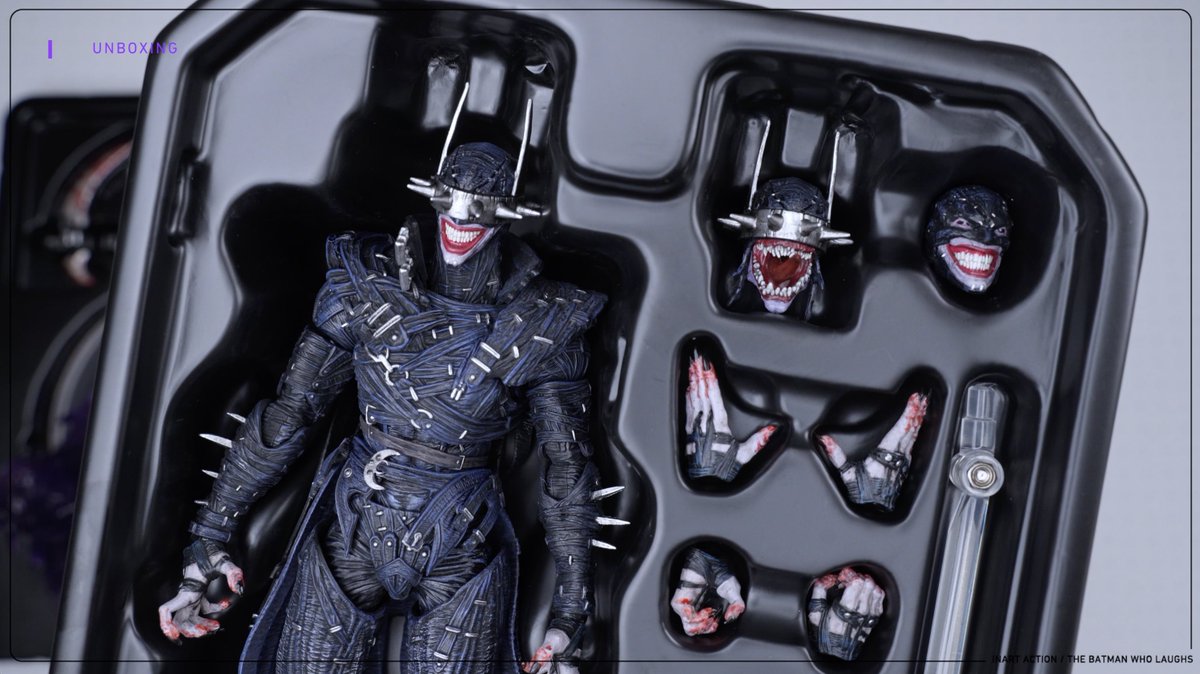 hotkenobi's tweet photo. 先日発表されたINART ACTIONのTHE BATMAN WHO LAUGHSのサンプルをご提供いただいたので日本では最速(？)先行レビューしました。INARTらしいアレンジのデザインや豊富な付属品まで細かく撮影しましたので購入の参考にどうぞ！

https://t.co/tABKDVTrLu https://t.co/TpXn93surs