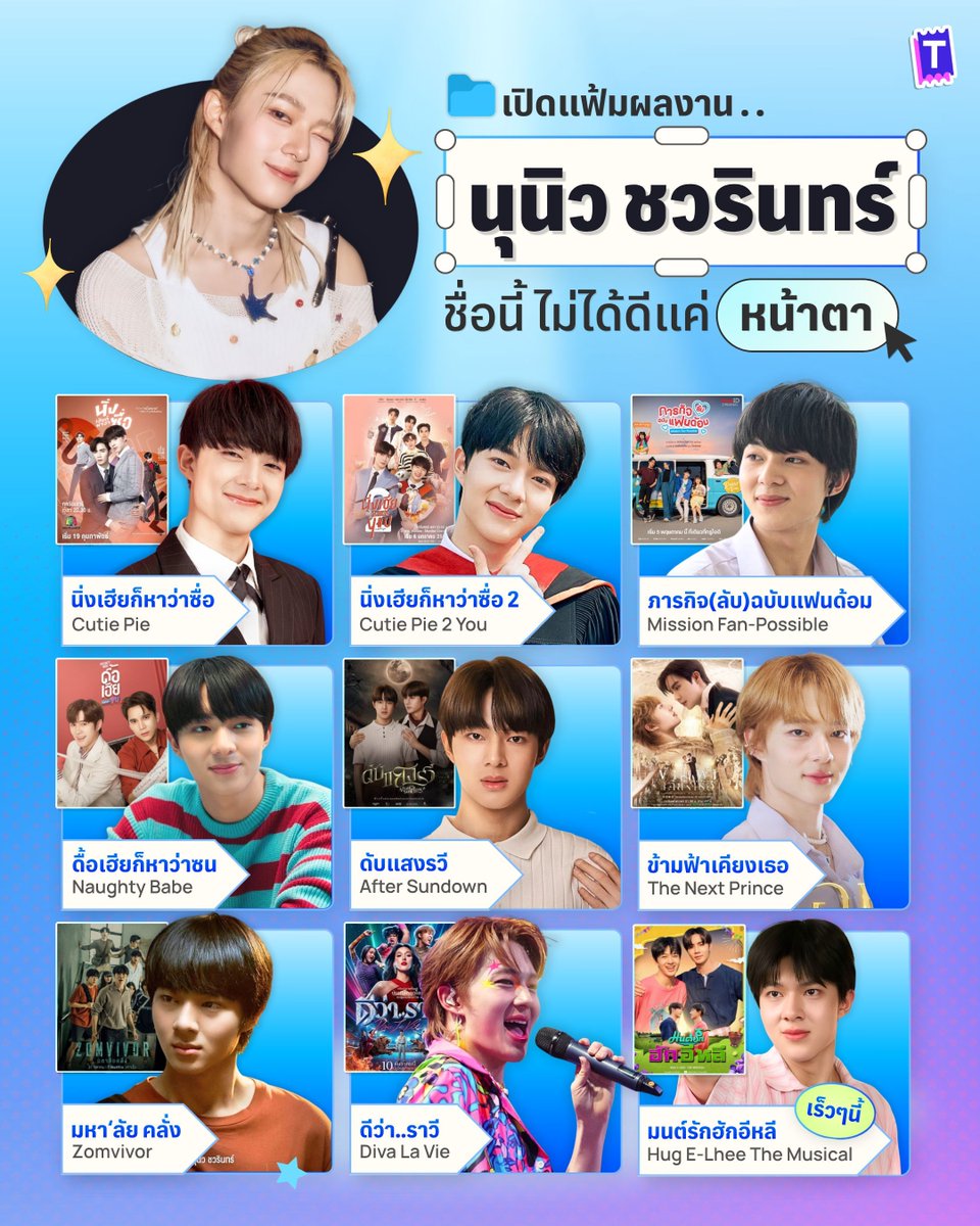 ✴️ย้อนดูผลงานการแสดงของ “นุนิว ชวรินทร์” ชื่อนี้ ไม่ได้ดีแค่หน้าตา!

ไม่ว่าจะบทบาทไหน การแสดงของนุนิวก็ชวนให้หลงรักได้เสมอ จากวันแรกจนถึงวันนี้ นุนิวเติบโตมาอย่างดี เก่งขึ้นเรื่อย ๆ เลย🧒🏻🩵

ใครอยากไปหานุนิวที่งาน Olympop และ DMD LAND 3 สามารถดูบัตรที่เพื่อน ๆ ส่งต่อใน Tixxa