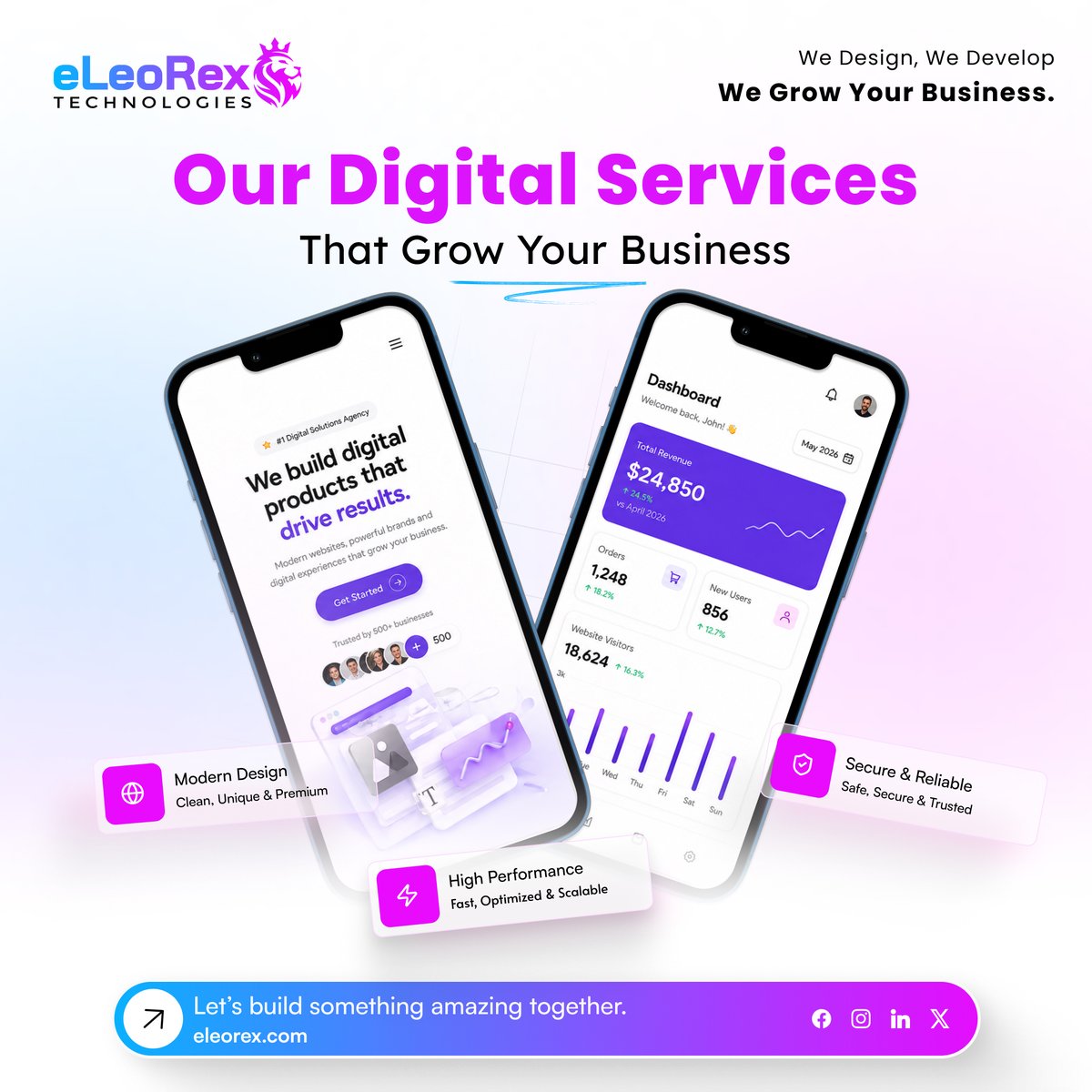 eleorextech's tweet photo. Your business deserves more than an online presence. We create smart digital solutions that attract customers, build trust, and drive real growth. 🚀

#BCSpoilers #GoodTuesday #GoldaMeir #Clooney #EarnNow #Duren #Roseanne #SpencerJones #Cade #Pistons https://t.co/SzjokEkip9