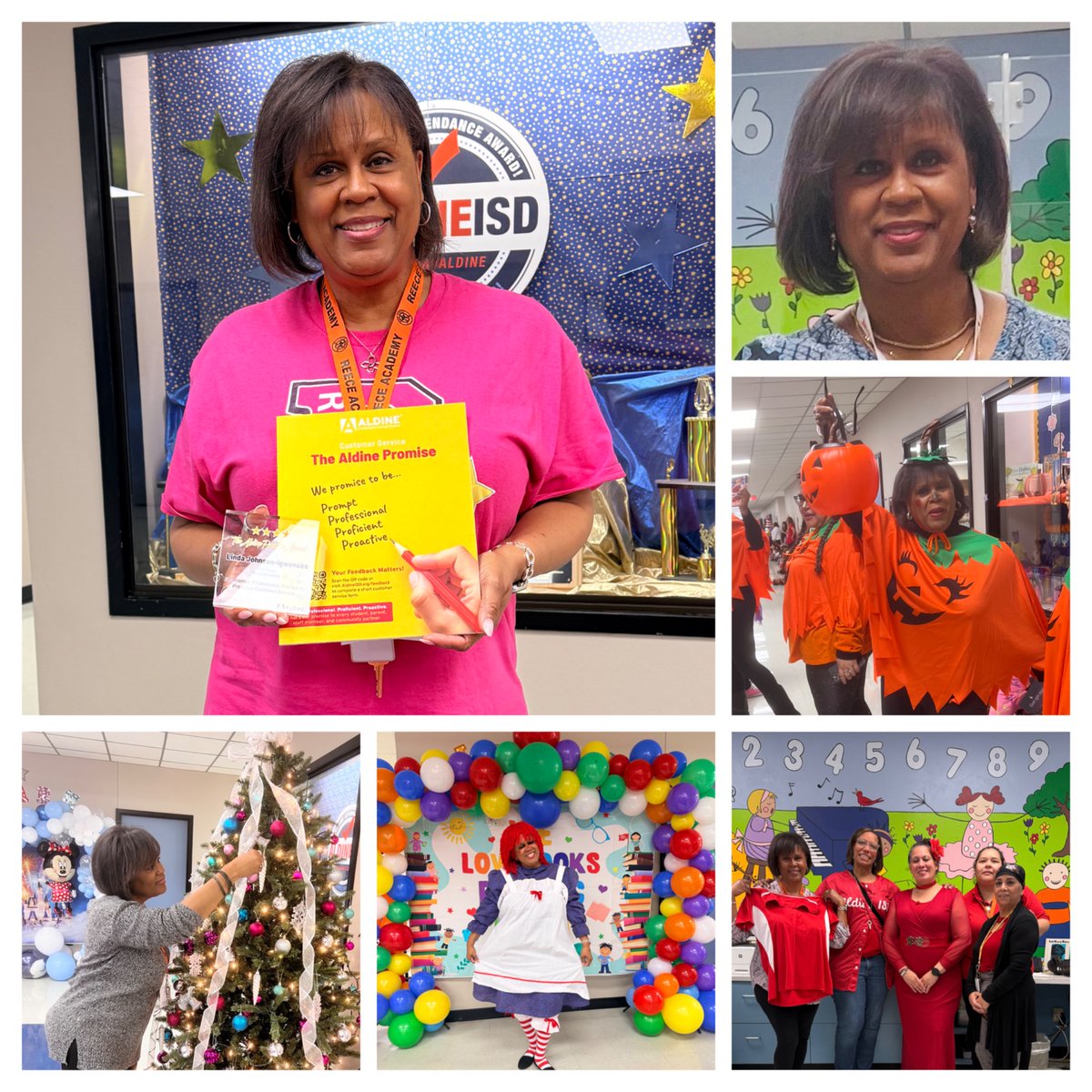 ReeceAcademy's tweet photo. Huge congratulations to Linda Johnson Igwonobe, our FACE &amp; Front Office team member, on her Customer Service Award! Your warmth &amp; dedication make a difference every day - we’re so proud of you! #10 reason why we love our campus! @Aldine_FACE @AldineISD @Primary_AISD #AldineStory https://t.co/3tDCYnqV8E