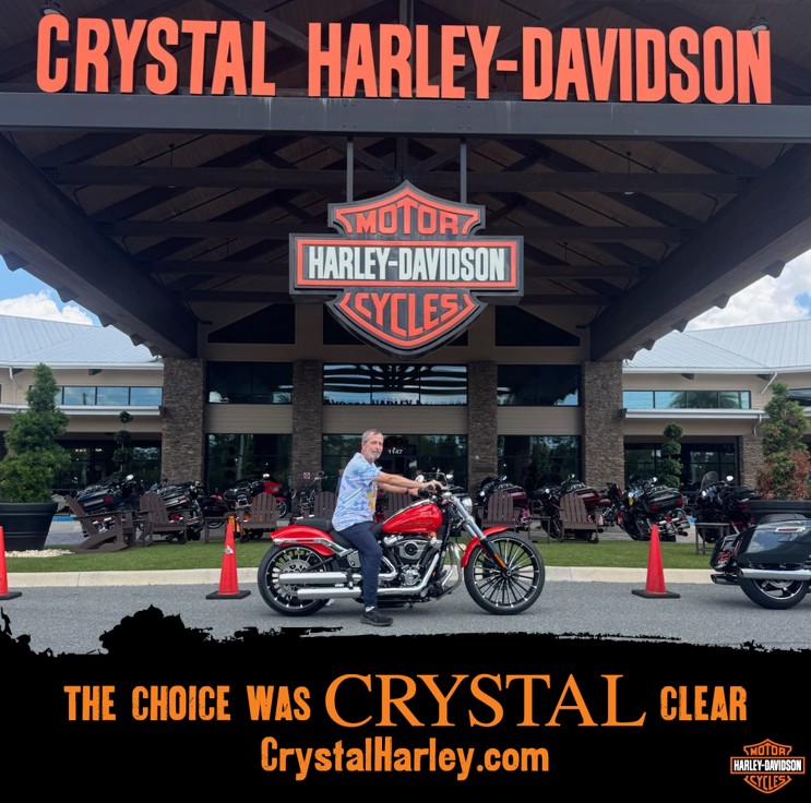 1CrystalHD's tweet image. Congratulations to Randy on the purchase of his new 2026 Breakout from Blaine!

Wishing you endless miles of freedom and unforgettable adventures! 🌅

#thankyou #Congratulations #happycustomer #crystalharleydavidson