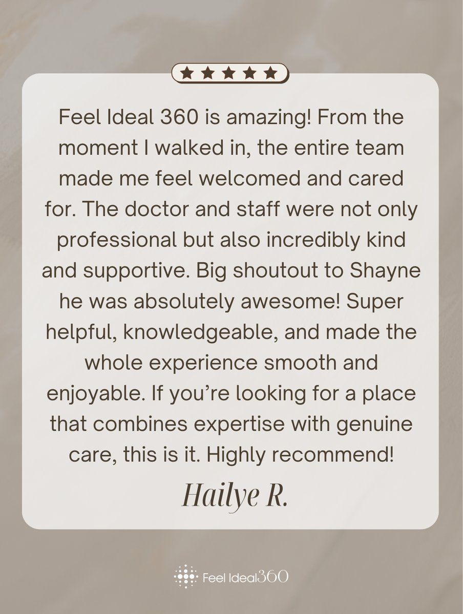 FeelIdeal360's tweet image. ❤️ Today we are highlighting one of our amazing clients, thank you!
🗓 Book your appointment today! feelideal360.com/contact-us

#medspa #feelideal360 #southlake #texas #testiominal #client #clientreview
