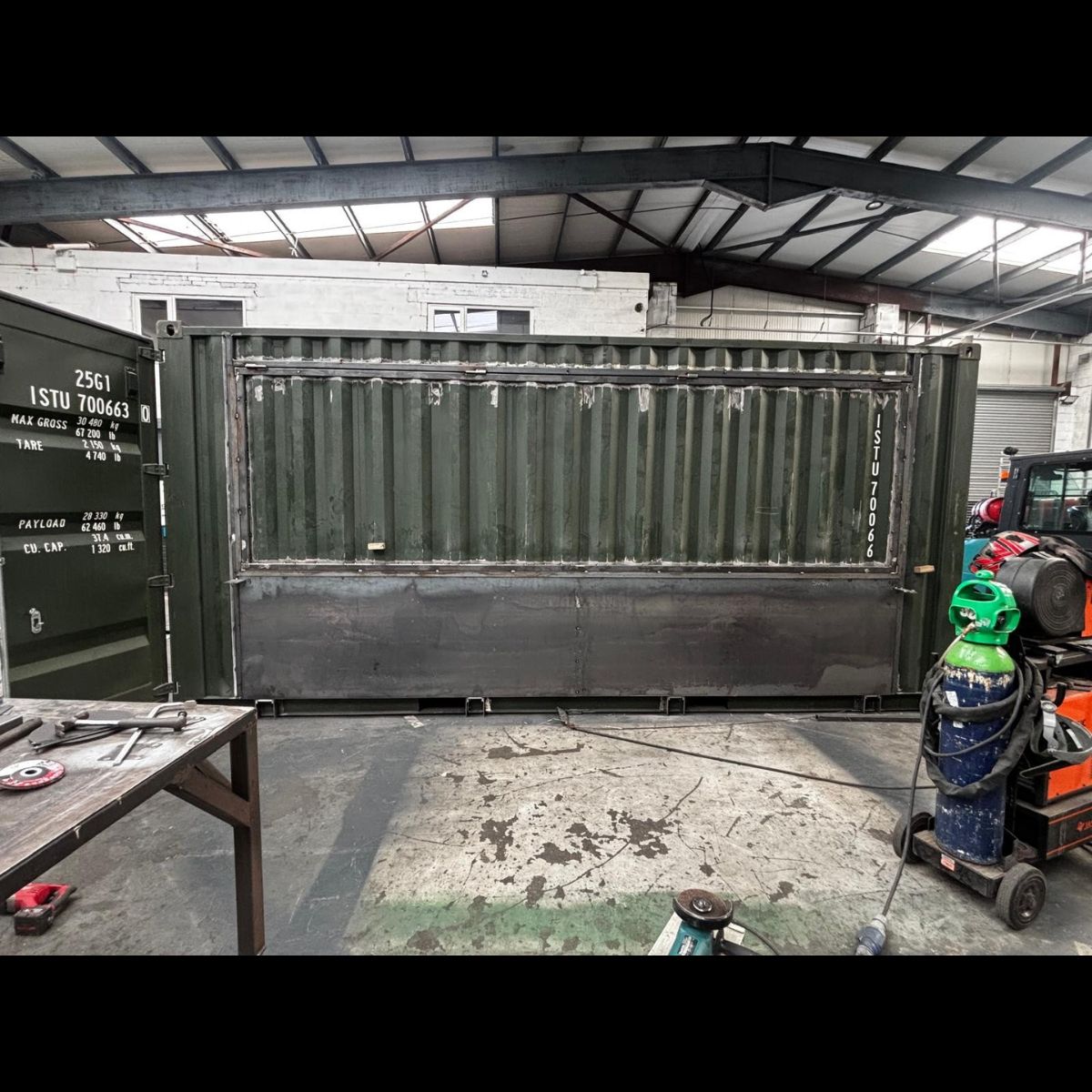 ContainerConve's tweet photo. This will be a bar. 
Two containers, side by side — being built to connect as one space.

Hatch system going in now for service access.

Converted shipping containers for sale. Built to spec.
#BrandActivation #ShippingContainerConversions #ConvertedContainers https://t.co/vHV4NRimNL