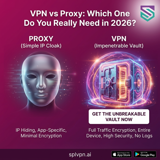 SplVpn's tweet photo. Confused between whether to use a VPN or a Proxy?

Here's a quick tip. https://t.co/PpTrxO8LxE