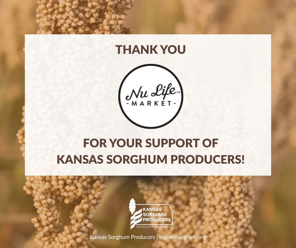 KSsorghum's tweet photo. Kansas Sorghum Producers is proud to have Nu Life Market as a member of our industry partner program. Nu Life's commitment to innovation, resiliency, and sorghum growers is second to none. 🏆🤝🏻

Interested in supporting KSP? Visit here: https://t.co/zccvP95rM8 https://t.co/Mk3AL7vgrd