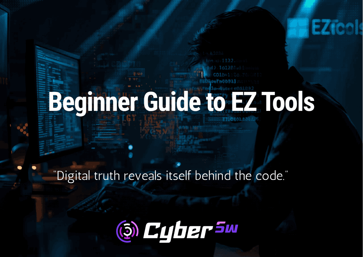 cyber5w's tweet photo. Stop guessing, start parsing. 💻🕵️‍♂️

Mastering Eric Zimmerman’s "EZ Tools" is a rite of passage for every #DFIR professional. Our new beginner's guide is officially live!

✅ Step-by-step setup
✅ Key tool breakdowns
✅ Pro tips for faster analysis

Bookmark this one, you're going to need it:
👉 https://t.co/IAu7Jz24ha

#DigitalForensics #IncidentResponse #EZTools #CyberSecurity #WindowsForensics #Cyber5W