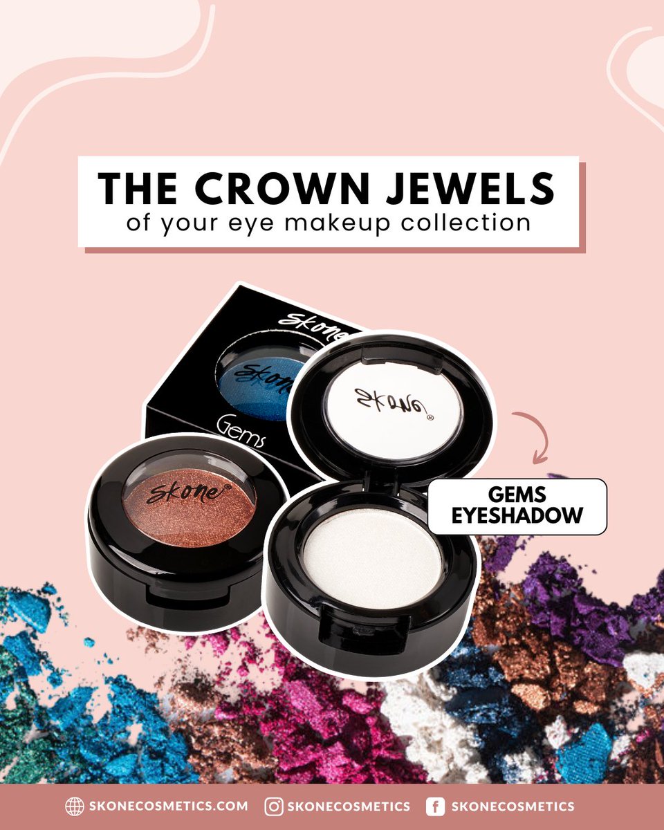 SKONEcosmetics's tweet image. Your eyes deserve a little luxury, don’t you think? 😉 

Gems Eyeshadow adds just the right pop of shimmer to make every glance feel like a little celebration. ✨

#makeupartist #makeuplover #beautybrand #makeupbrand #cosmeticbrand #crueltyfreemakeup #skonecosmetics
