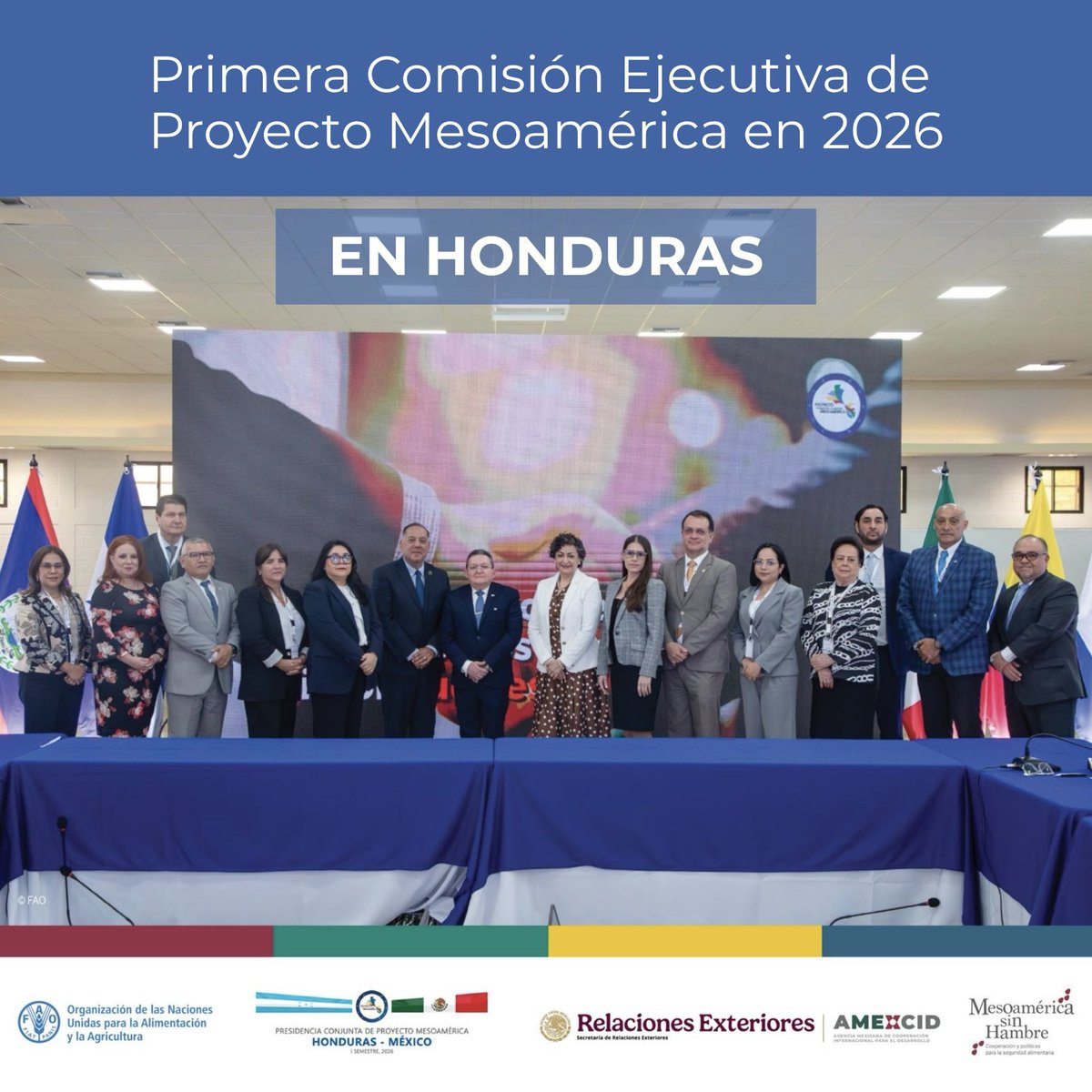 El <a href="/P_Mesoamerica/">Proyecto Mesoamérica</a>, que presiden conjuntamente #México y #Honduras, reúne a países de Centroamérica, Colombia, México y República Dominicana para promover la integración regional, mediante proyectos de cooperación entre los gobiernos.

Apoya: #MesoaméricaSinHambre <a href="/AMEXCID/">AMEXCID</a>-<a href="/FAO/">Food and Agriculture Organization</a>