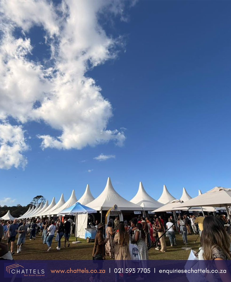 Chattels_SA's tweet photo. The Chattels team loved being part of the vibrant PNP Food &amp; Wine Festival! Our marquee setup was the perfect spot for guests to relax, connect, and enjoy every moment, rain or shine! 😅🍷 https://t.co/kgSXyUjHgK