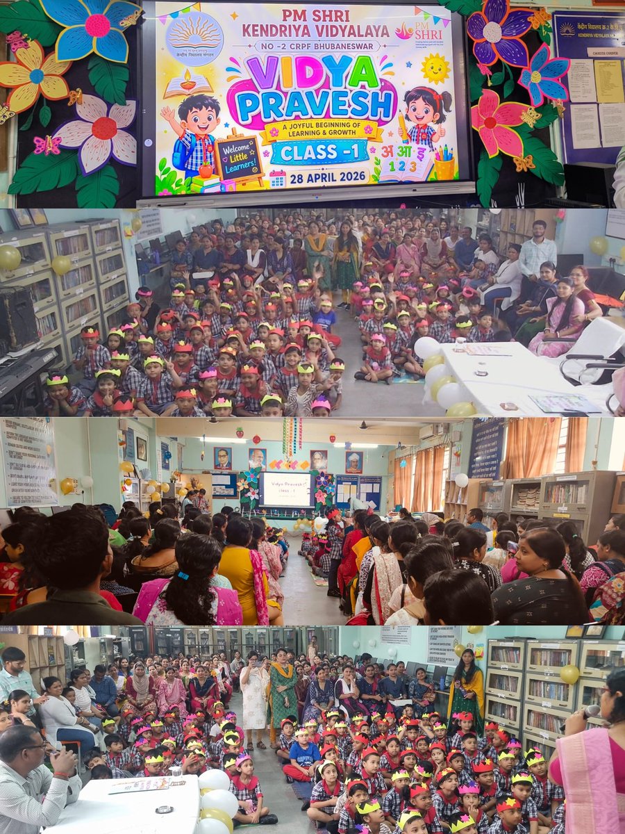 KendriyaNo2's tweet image. A beautiful beginning to a lifelong learning journey! 🌸📚
The Class 1 Orientation Programme warmly welcomed our little learners into the world of school with joy and warmth at PM SHRI KV No. 2 CRPF Bhubaneswar. #VidyaPravesh #Class1_26 #NewBeginnings
#Joyful @KVS_HQ @KVSROBBSR