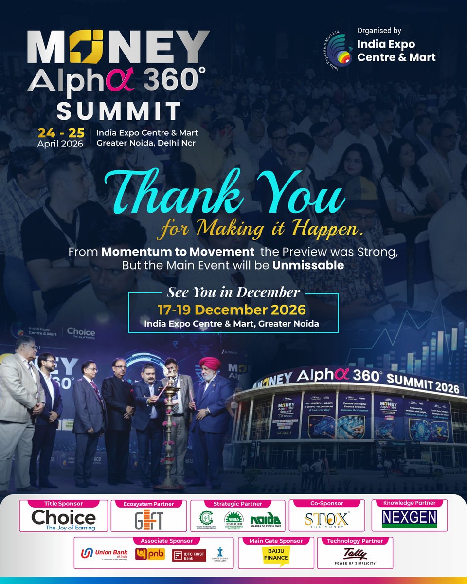 MoneyAlpha360's tweet image. What we experienced at Money Alpha 360o Summit 2026 was more than an event-it was the beginning of a powerful financial movement.
To all our #exhibitors, #partners, and visitors-thank you for bringing unmatched energy, insight, and collaboration to the floor.
