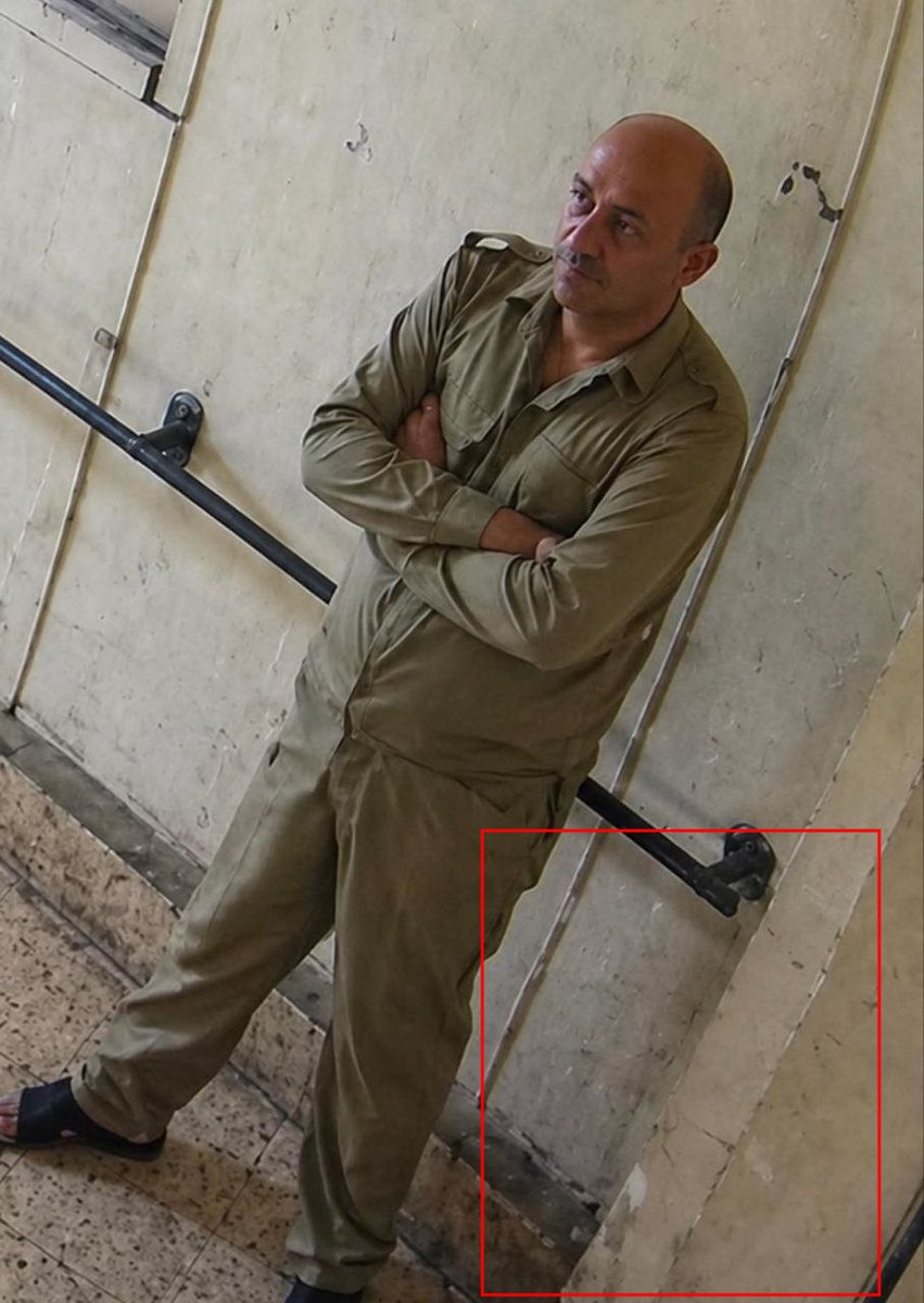 QalaatAlMudiq's tweet image. #Syria: photo circulating of a Saydnayah prison guard, based on the freshly leaked video, is AI-enhanced and contains inaccuracies.