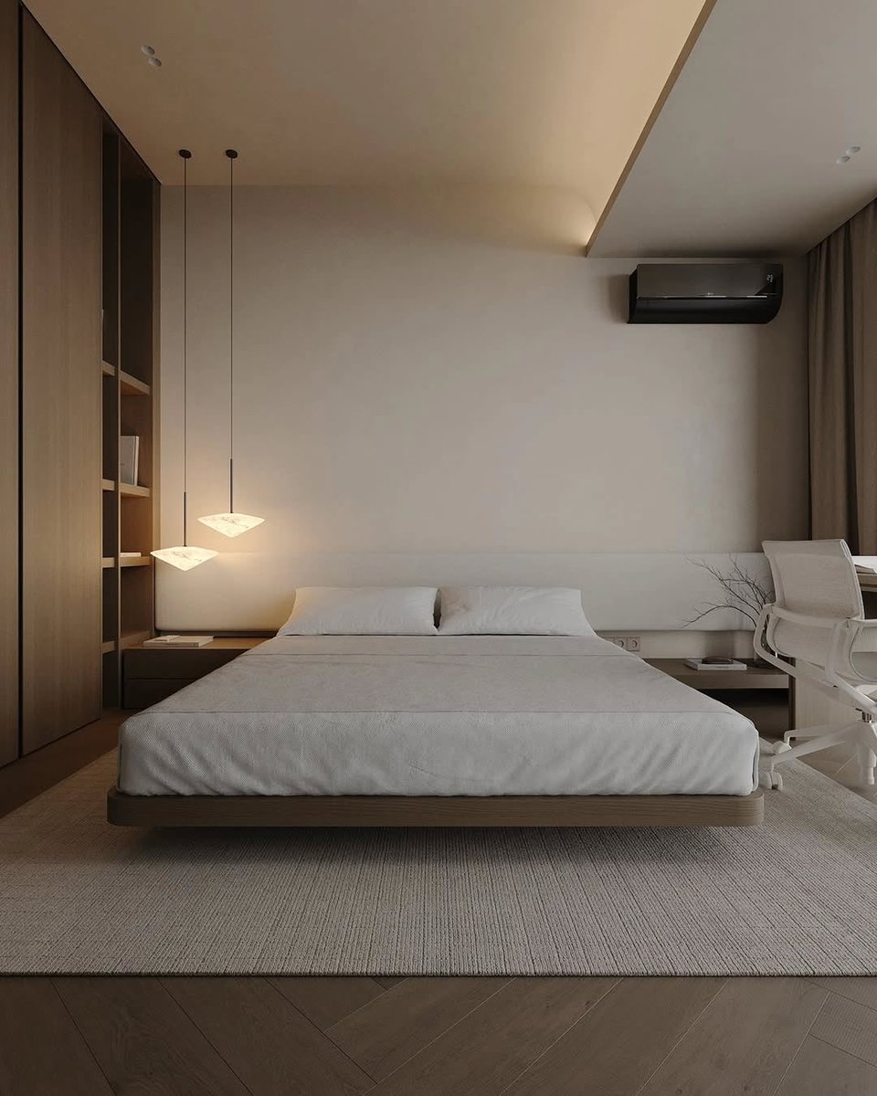 ArtevitaDesigns's tweet image. A calm, modern bedroom defined by clean lines, warm wood tones, and soft neutral layers. 

Your ideal space starts here. Send us a message today to get started. 
Call/WhatsApp: +234 7066840138
Website: artevitadesigns.com
#Artevitadesigns #Interiordesign #Bedroominspo