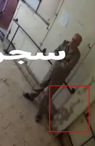 QalaatAlMudiq's tweet image. #Syria: photo circulating of a Saydnayah prison guard, based on the freshly leaked video, is AI-enhanced and contains inaccuracies.