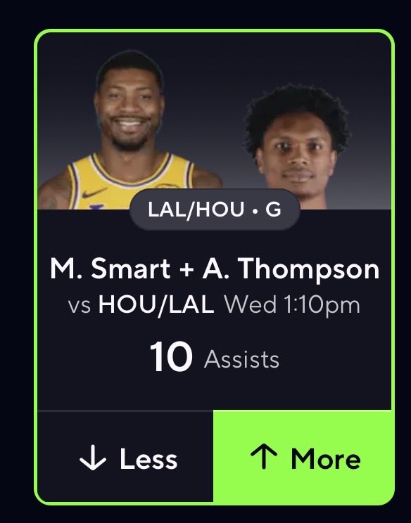 Goattt0512's tweet image. 🔥 I like this combo alot Amen to get 5 is a green goblin and smart hasn’t got under 5 ast all series #lakers #prizepicks #nba #playoffs