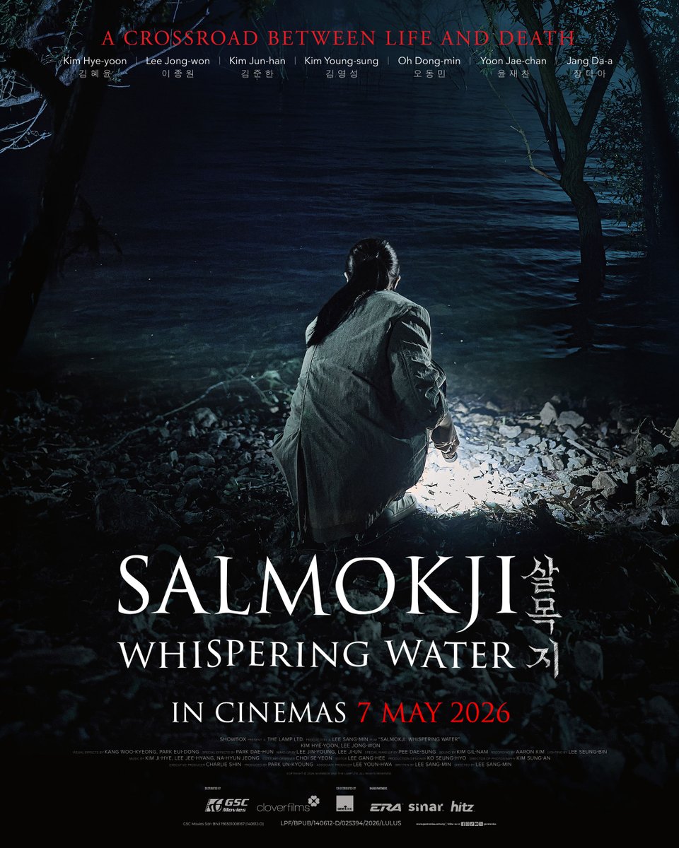TGVCinemas's tweet image. They say no one leaves this reservoir the same… 👁️🩸 

Mark your calendars as #Salmokji: Whispering Water is coming to TGV on 7 May.
 
#TGVHallsofHorror #SalmokjiWhisperingWater #KimHyeYoon #LeeJongWon #KimJunHan