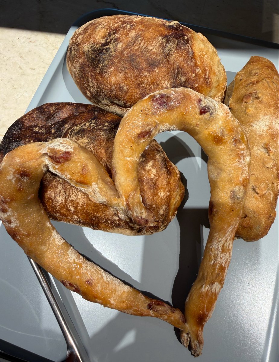 kyokoxxxx's tweet image. 大好きロデブ買いきた。手前のパン🥖ハート型だからかわいいなんて思って買ったわけじゃない。でもナッツとかクランベリーとか沢山入っていて想像以上に複雑な味わいにやられてしまったからまたハート買うわ♡😋ちなみにラムレーズンクリームチーズパンもおすすめ

#BULB
